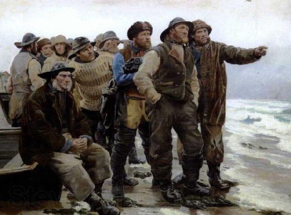 Michael Ancher Will he round the point Germany oil painting art